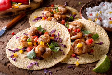 Wall Mural - Spicy Shrimp Tacos