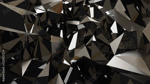 metalowe-czarne-tlo-z-trojkatow-i-krysztalow-3d-ilustracja-3d-rendering
