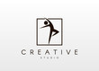 Dance studio logo design. Vector body shape logo. Dance icon concept.