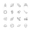Space icon is 30x30 pixel. Editable Stroke. Vector Illustration.