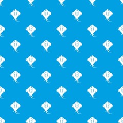 Wall Mural - Stingray pattern vector seamless blue repeat for any use
