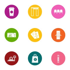 Poster - Weigh a load icons set. Flat set of 9 weigh a load vector icons for web isolated on white background