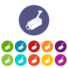 Poster - Security camera icons color set vector for any web design on white background