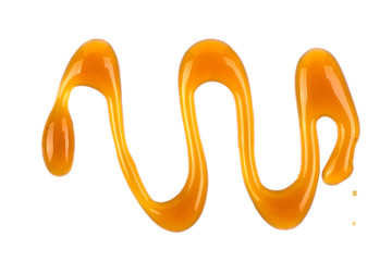 Wall Mural - caramel drops isolated on white background