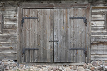 Old Wooden Barn Door