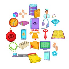 Poster - Workshop icons set. Cartoon set of 25 workshop vector icons for web isolated on white background