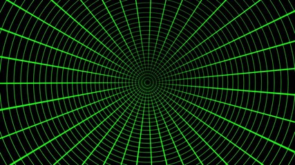 Poster - Green Radar Screen, Air Traffic. Seamless Loop. Black screen with green scanner