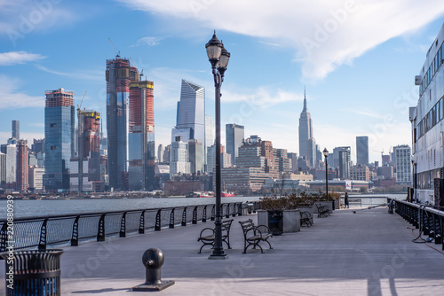 Famous View On New York Midtown Manhattan From Jersey City Nj Waterfront Promenade Pier Buy This Stock Photo And Explore Similar Images At Adobe Stock Adobe Stock