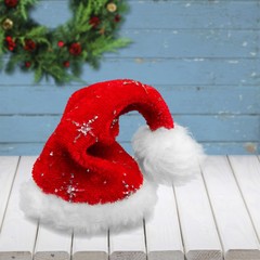 Wall Mural - Santa hat isolated on white background