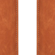 stitched leather background brown colour on whith background