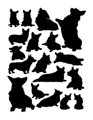 Wall Mural - Corgi dog animal silhouette. Good use for symbol, logo, web icon, mascot, sign, or any design you want.