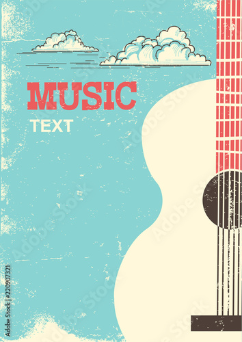  Plakaty Gatunki Muzyczne   festiwal-muzyczny-tlo-z-gitara-akustyczna-instrumentu-muzycznego-dla-tekstu