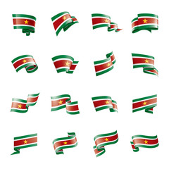 Suriname flag, vector illustration on a white background