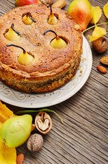 Poster - Homemade autumn pear cake