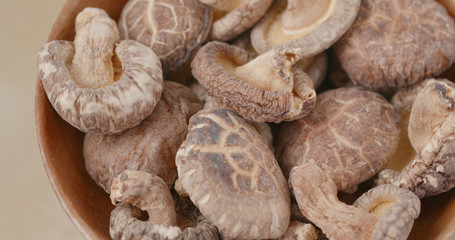 Canvas Print - Stack of dried mushroom