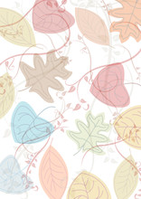 Autumn, The Leaves Fall From The Tree. Foliage, Vertical Vector Background