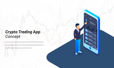 Sticker - Cryptocurrencies trading, and exchange UI or UX concept for Mobile Apps.