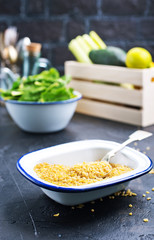 Wall Mural - bulgur with spinach