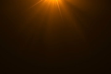 gold warm color bright lens flare rays light flashes leak movement for transitions on black background,movie titles and overlaying