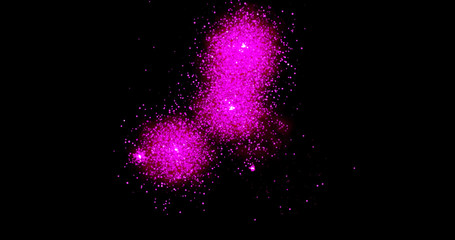 Wall Mural - Fireworks on a black background