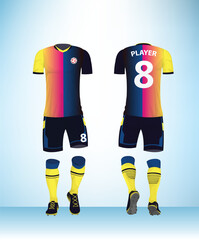Uniform football Design color template vector