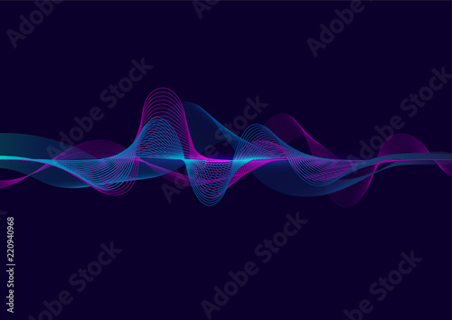 Bright wave vector background for business presentation, Brochure or flyer de...