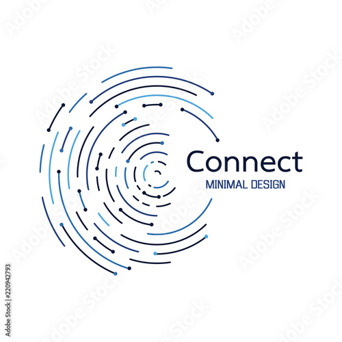 Abstract network connection. icon logo design. Vector Illustration