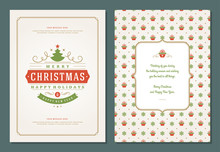 Christmas Greeting Card Design Template.