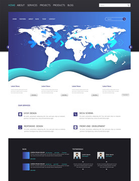 Colorful modern web page design for website and mobile website development. Easy to edit and customize.