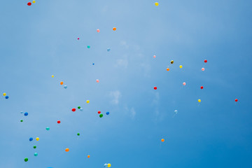 colorful balloons in the sky