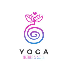 Wall Mural - Hand Drawn, Yoga Logo Vector Design