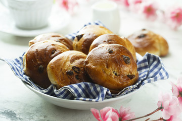 Wall Mural - Cinnamon rolls with raisins