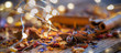 Abtsract christmas banner or backround with christmas spices and lights
