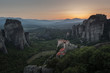 © Ivan - Meteors or Meteora with Orthodox Monasteries, panoramic view from the plateau to the valley of Thessaly
