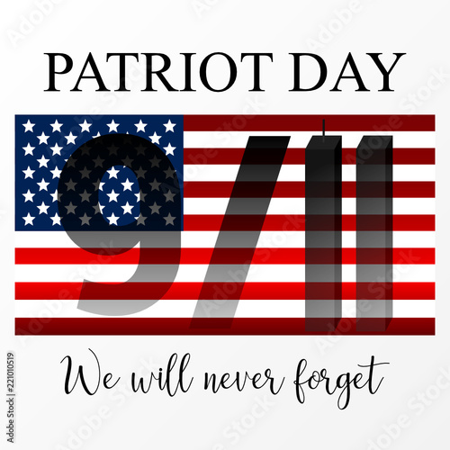 Cuadros en Lienzo 9/11 Patriot Day, September 11. We Will Never Forget.