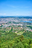 Fototapeta Nowy Jork - Panoramic view of Zurich in Switzerland