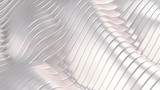 Fototapeta Do przedpokoju - White silver metallic background with waves and lines. 3d illustration, 3d rendering.