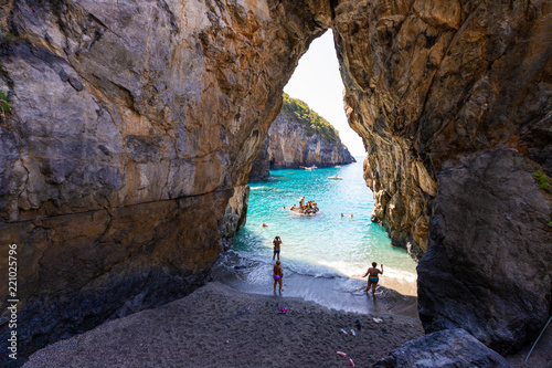Bathers In Arcomagno Arco Magno Natural Arch In San Nicola Arcella Calabria Italy Buy This Stock Photo And Explore Similar Images At Adobe Stock Adobe Stock