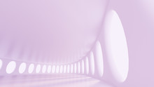 Futuristic Light Purple Blank Matte Interior. 3d Illustration, 3d Rendering.