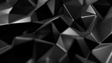 Fototapeta Przestrzenne - Black crystal background with triangles. 3d illustration, 3d rendering.
