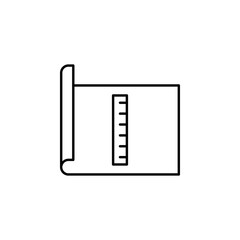 Poster - plan ruler icon. Element of architecture icon for mobile concept and web apps. Thin line plan ruler icon can be used for web and mobile