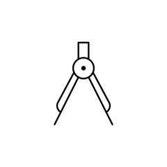 Poster - compass icon. Element of architecture icon for mobile concept and web apps. Thin line compass icon can be used for web and mobile