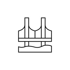 Poster - bridge icon. Element of architecture icon for mobile concept and web apps. Thin line bridge icon can be used for web and mobile