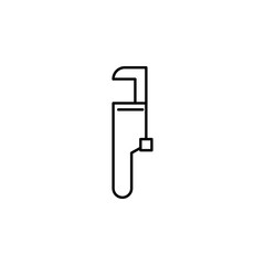 Poster - adjustable wrench icon. Element of architecture icon for mobile concept and web apps. Thin line adjustable wrench icon can be used for web and mobile