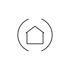 Poster - house icon. Element of architecture icon for mobile concept and web apps. Thin line house icon can be used for web and mobile