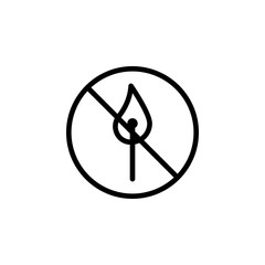Poster - prohibition of matches icon. Element of prohibition sign for mobile concept and web apps icon. Thin line icon for website design and development, app development. Premium icon