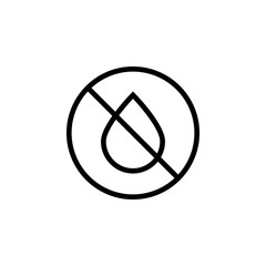 Poster - prohibition of oil icon. Element of prohibition sign for mobile concept and web apps icon. Thin line icon for website design and development, app development. Premium icon