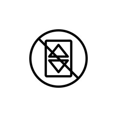 Poster - elevator prohibition icon. Element of prohibition sign for mobile concept and web apps icon. Thin line icon for website design and development, app development. Premium icon