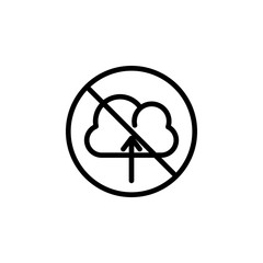 Poster - prohibit cloud storage icon. Element of prohibition sign for mobile concept and web apps icon. Thin line icon for website design and development, app development. Premium icon