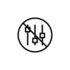 Poster - ban mixer icon. Element of prohibition sign for mobile concept and web apps icon. Thin line icon for website design and development, app development. Premium icon